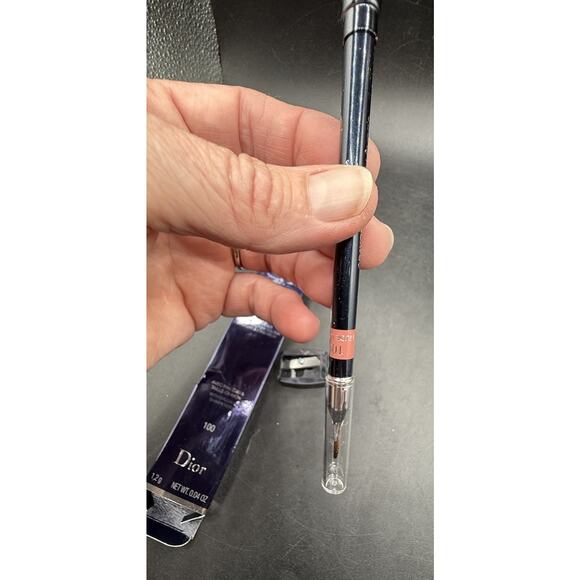 Christian Dior Contour Lip Liner Pencil With Brush Sharpener #100 Nude Look New! - Picture 10 of 11